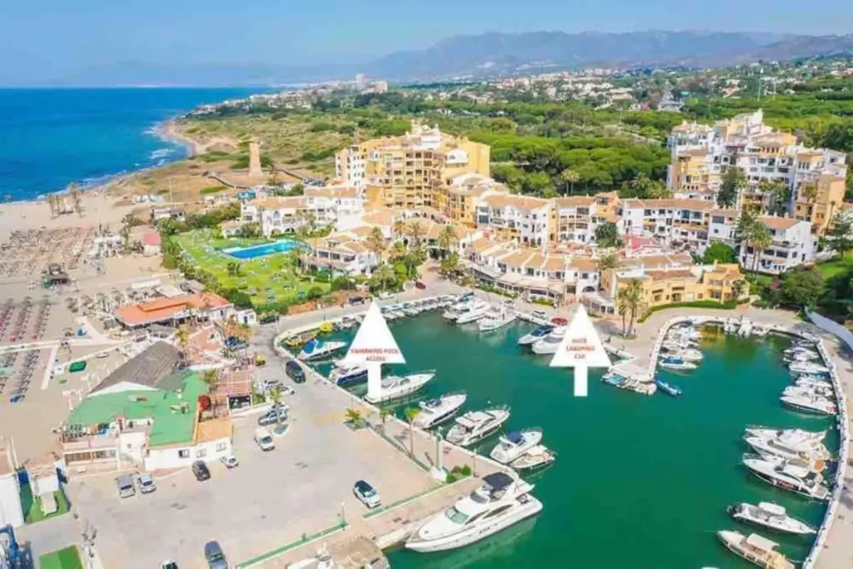 Cabopino marina and natural dune beach in Marbella East