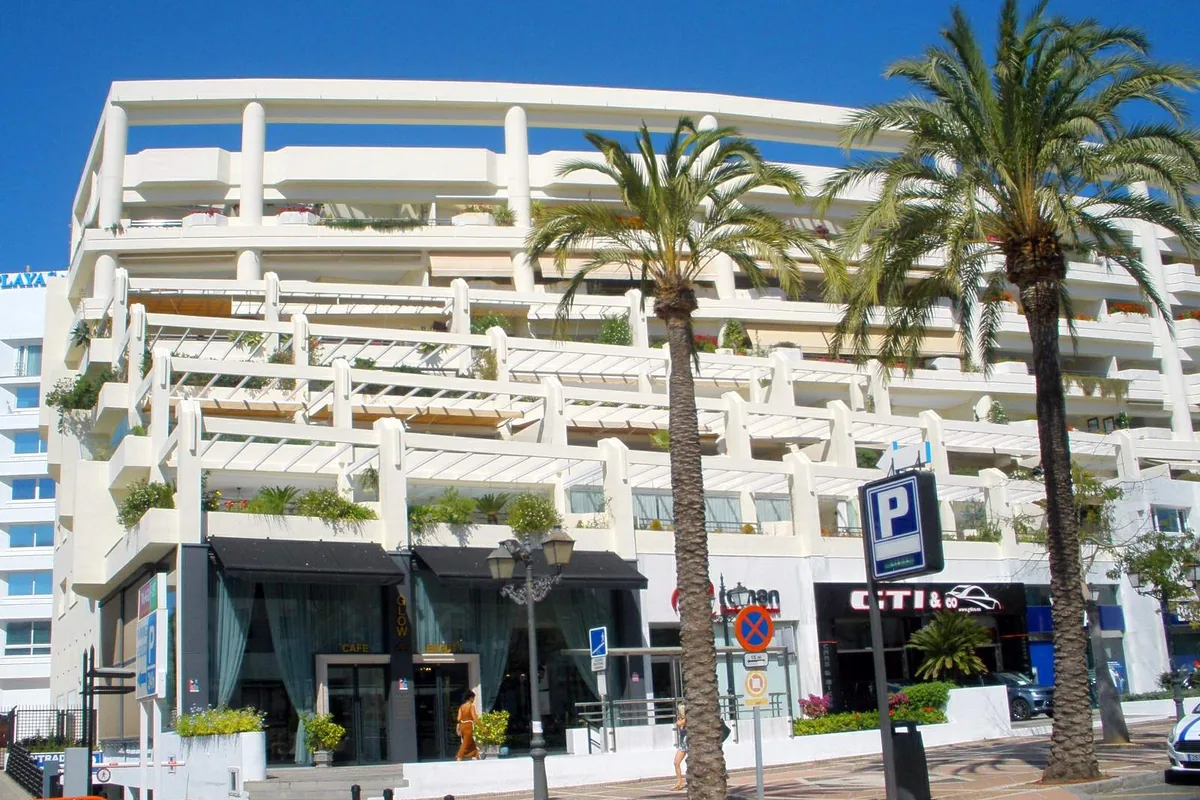 Apartment buildings at Playas del Duque in Puerto Banús, Marbella