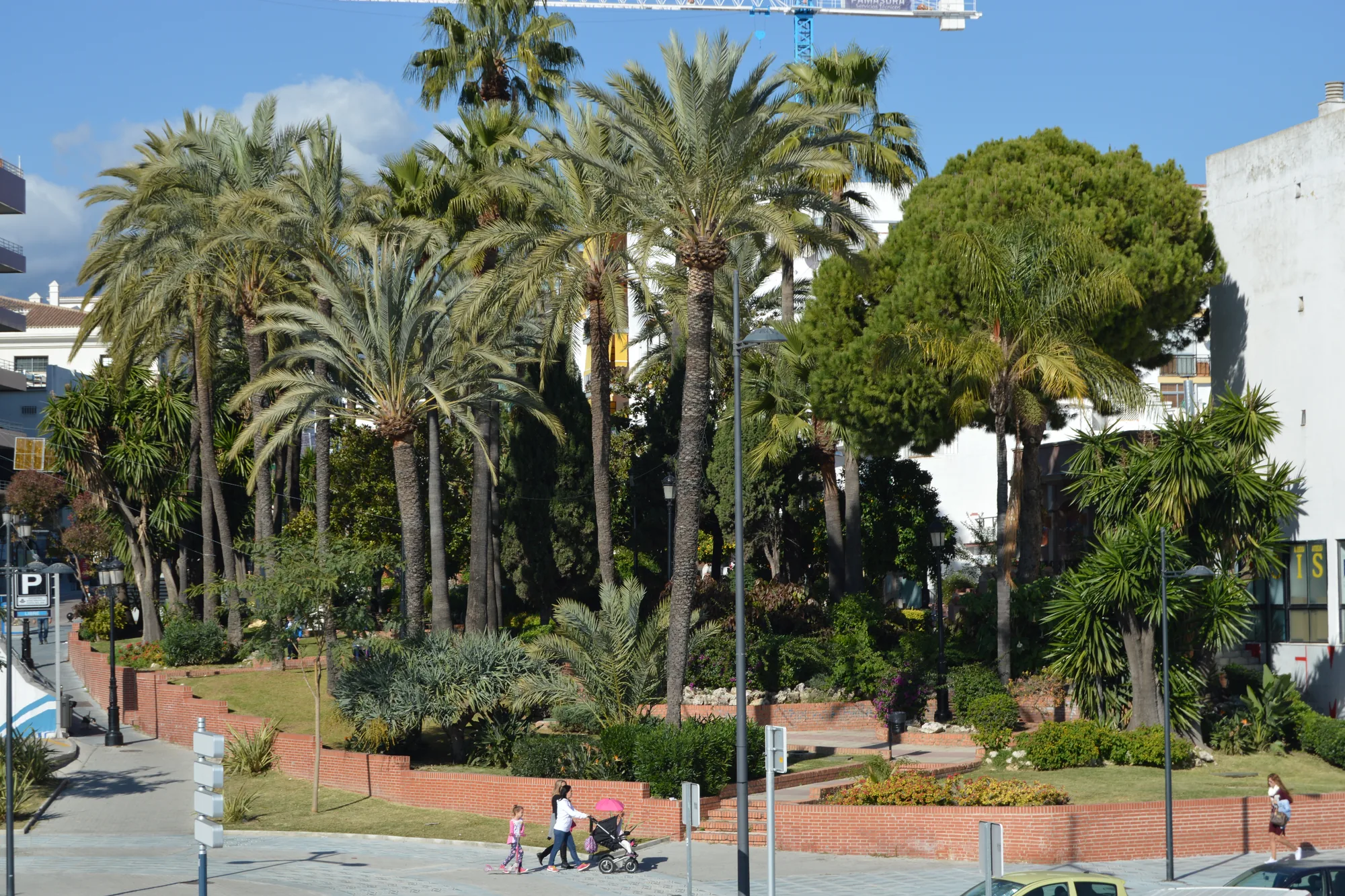 The landscaped boulevard running through the centre of San Pedro de Alcántara, Marbella